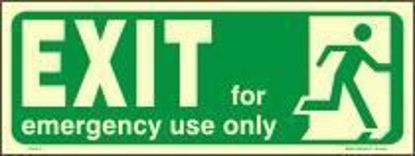 Εικόνα της Exit for Emergency Use Only Right 15x40