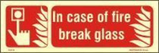 Picture of In Case of Fire Break Glass 10x30