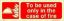 Picture of To Be Used Only in the Case of Fire 10x30