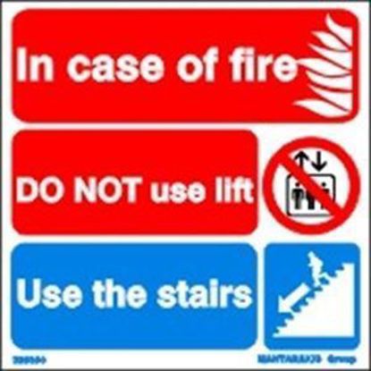 Picture of In Case of Fire Do not Use Lift Use the Stairs 15x15