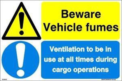 Picture of BEWARE VEHICLE FUMES 20x30