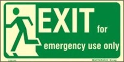 Picture of EXIT FOR EMERGENCY USE ONLY LEFT 15X30