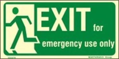 Εικόνα της Exit for Emergency Use Only Left 15x30