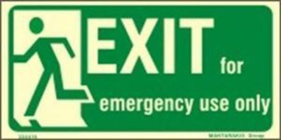 Picture of Exit for Emergency Use Only Left 15x30