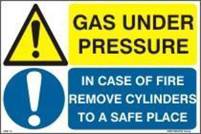 Picture of GAS UNDER PRESSURE-IN CASE OF FIRE REMOVE CYLINDER 20x30
