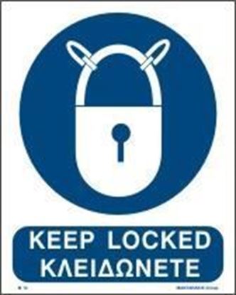 Picture of KEEP LOCKED SIGN 25X20