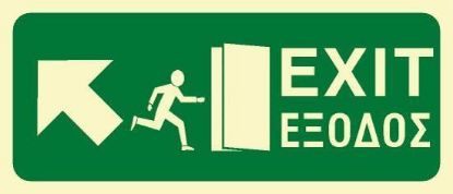 Picture of Exit (Arrow Diagonal Left Up) 15x35