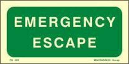 Picture of EMERGENCY ESCAPE SIGN 10X20