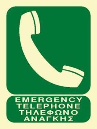 Εικόνα της EMERGENCY TELEPHONE SIGN 20X15