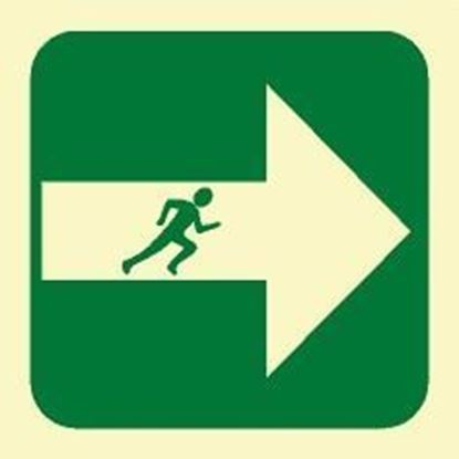 Picture of MAN IN ARROW  STRAIGHT/RIGHT SIGN    15x15
