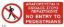 Εικόνα της No entry to Pedestrians 10x30