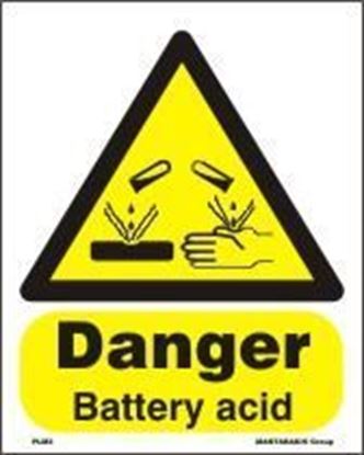 Picture of DANGER BATTERY ACID  20x25