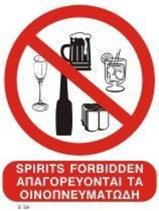 Picture of Alcohol Drinks are Prohibited 20x15