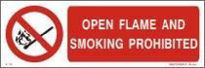 Picture of Open Flame and Smoking Prohibited 10x30