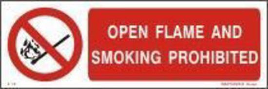 Εικόνα της Open Flame and Smoking Prohibited 10x30