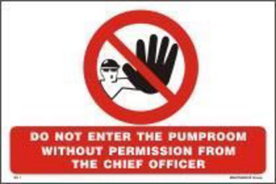 Picture of Do not enter the Pump Room without Permission 20x30