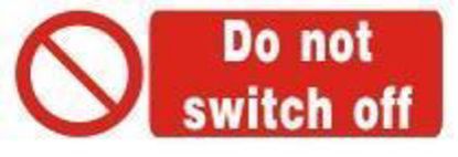 Εικόνα της Do not Switch Off 10x25