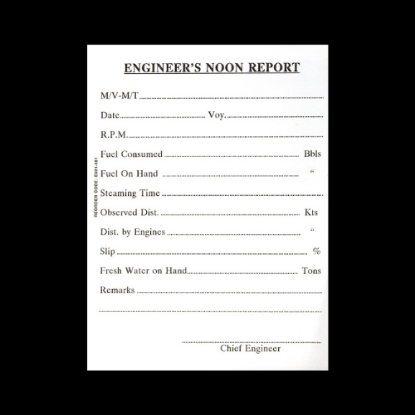 Picture of Engine Noon Report