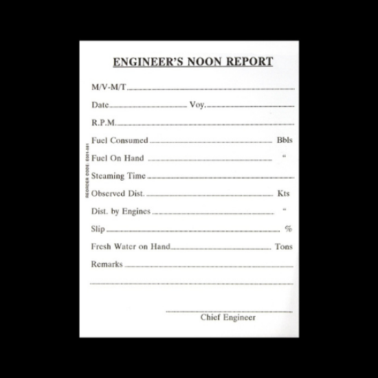 Picture of Engine Noon Report