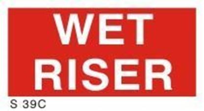 Picture of WET RISER SIGN   6x15