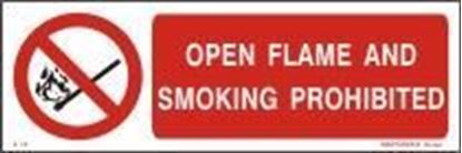 Picture of OPEN FLAME AND SMOKING PROHIBITED 10x30
