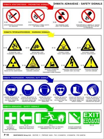 Picture of PROHIBIT.- WARN.- PERSON. DUTY- SAFETY SIGNS 40x30