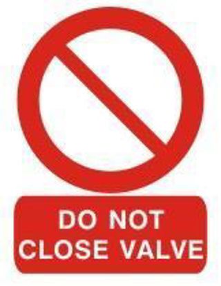 Εικόνα της Do not Close Valve 15x20