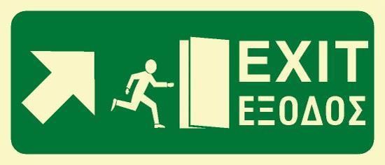 Picture of Exit (Arrow Diagonal Right Up) 15x35