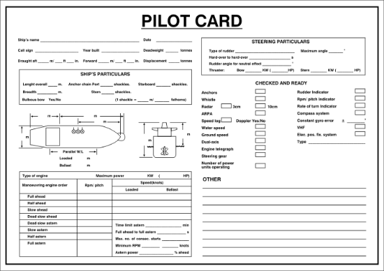 Picture of Pilot Card 30x42