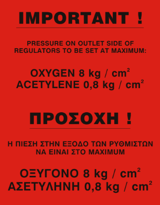 Picture of Important ! Pressure on Outlet Side of Regulators 30x20