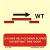 Εικόνα από A-CLASS SELF-CLOSING SLIDING WATERTIGHT FIRE DOOR SIGN 15x15