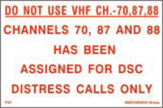 Picture of Do not use VHF Ch. -70,87,88 10x15