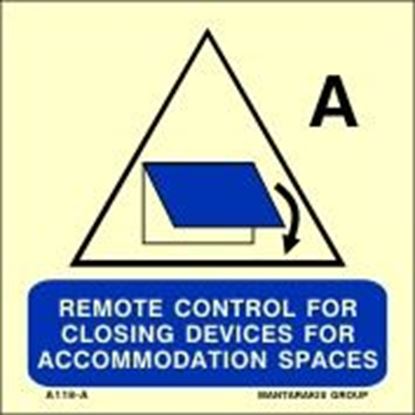 Εικόνα της Remote control for closing device(s) for ventilation inlet and outlet for accommodation and service spaces 15X15