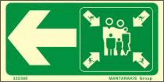 Picture of Muster Station Arrow Left 7.5x15