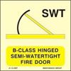Picture of B-CLASS HINGED SEMI-WATERTIGHT FIRE DOOR SIGN 15x15