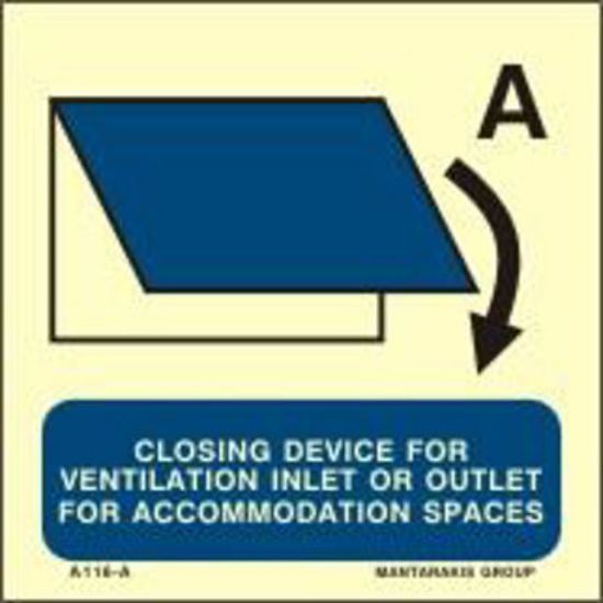 Picture of Closing Device for Ventilation Inlet or Outlet for Accommodation Spaces 15x15