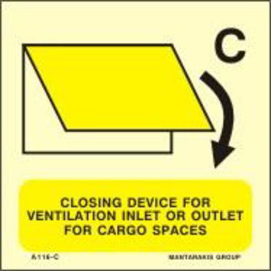 Εικόνα της Closing Device for Ventilation Inlet or Outlet for Cargo Spaces 15x15