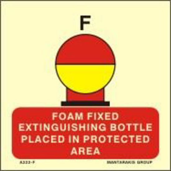 Picture of Foam Fixed Fire Extinguishing Bottle, Placed in Protected Area 15x15