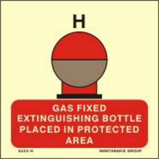 Picture of Gas Fixed Fire Extinguishing Bottle, Placed in Protected Area 15x15