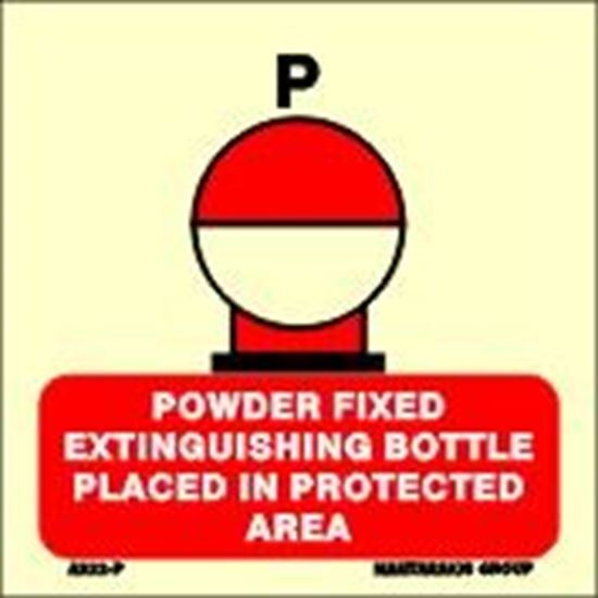 Εικόνα από POWDER Fixed fire-extinguishing bottle, placed in protected area 15X15