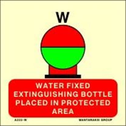 Εικόνα της Water Fixed fire-extinguishing bottle, placed in protected area 15X15