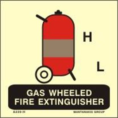 Picture of Wheeled Fire Extinguisher for Gas 15x15