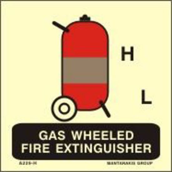 Picture of Wheeled Fire Extinguisher for Gas 15x15