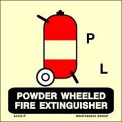 Picture of Wheeled Fire Extinguisher for Powder 15x15