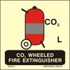 Εικόνα από Wheeled fire extinguisher for carbon dioxide sign 15X15