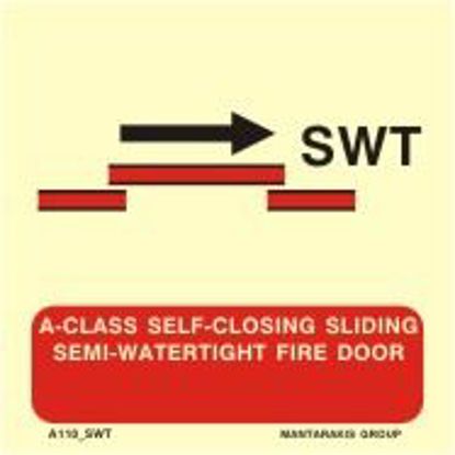Picture of A-Class Self-Closing Sliding Semi-Watertight Fire Door 15x15
