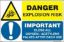 Picture of Danger Explosion Risk - Close Oxygen/Acetylene 20x30