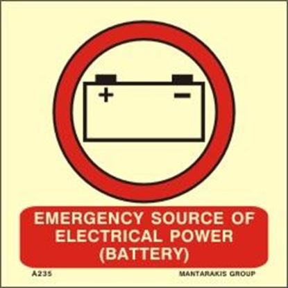 Εικόνα της EMERGENCY SOURCE OF ELECTRICAL POWER (BATTERY) 15x15