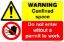 Εικόνα της Danger Confined Space 20x30