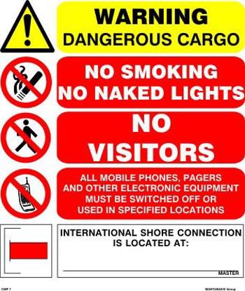Picture of Warning Dangerous Cargo Sign 30x35